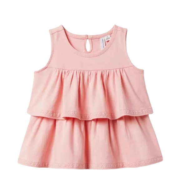 Janie and Jack Tiered Ruffle Jersey Top B0048 - Picture 4 of 4